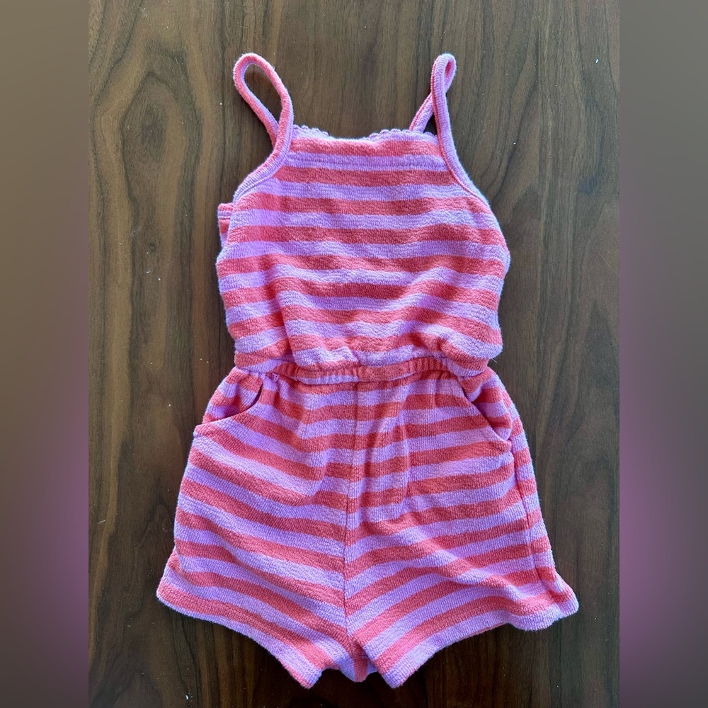 [🤩 BUY 2, GET 1 FREE 🎉 [EUC] Cat & Jack Striped Romper 12m